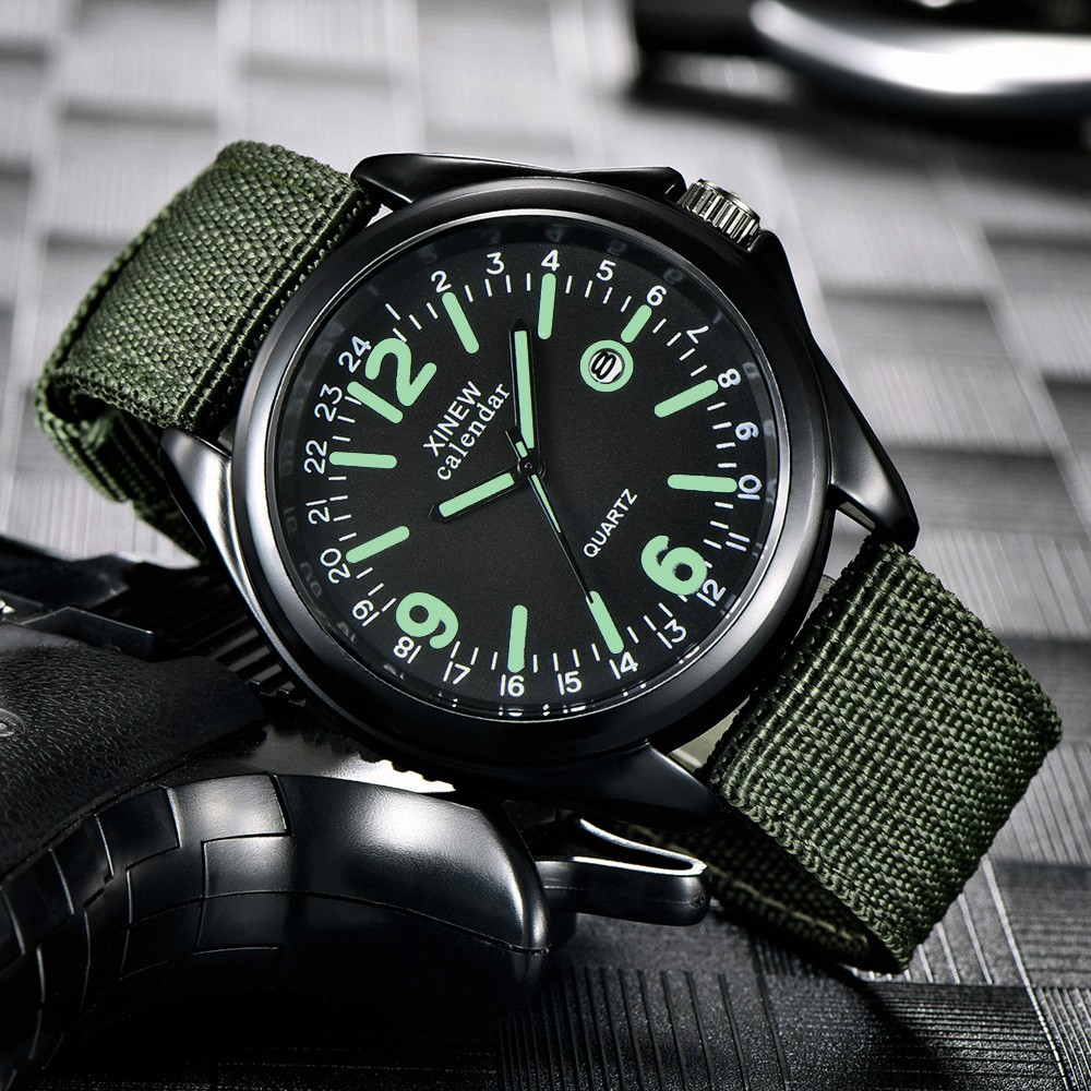 Smartwatch Military Watches For Men - Military Mens Quartz Watch Black Dial