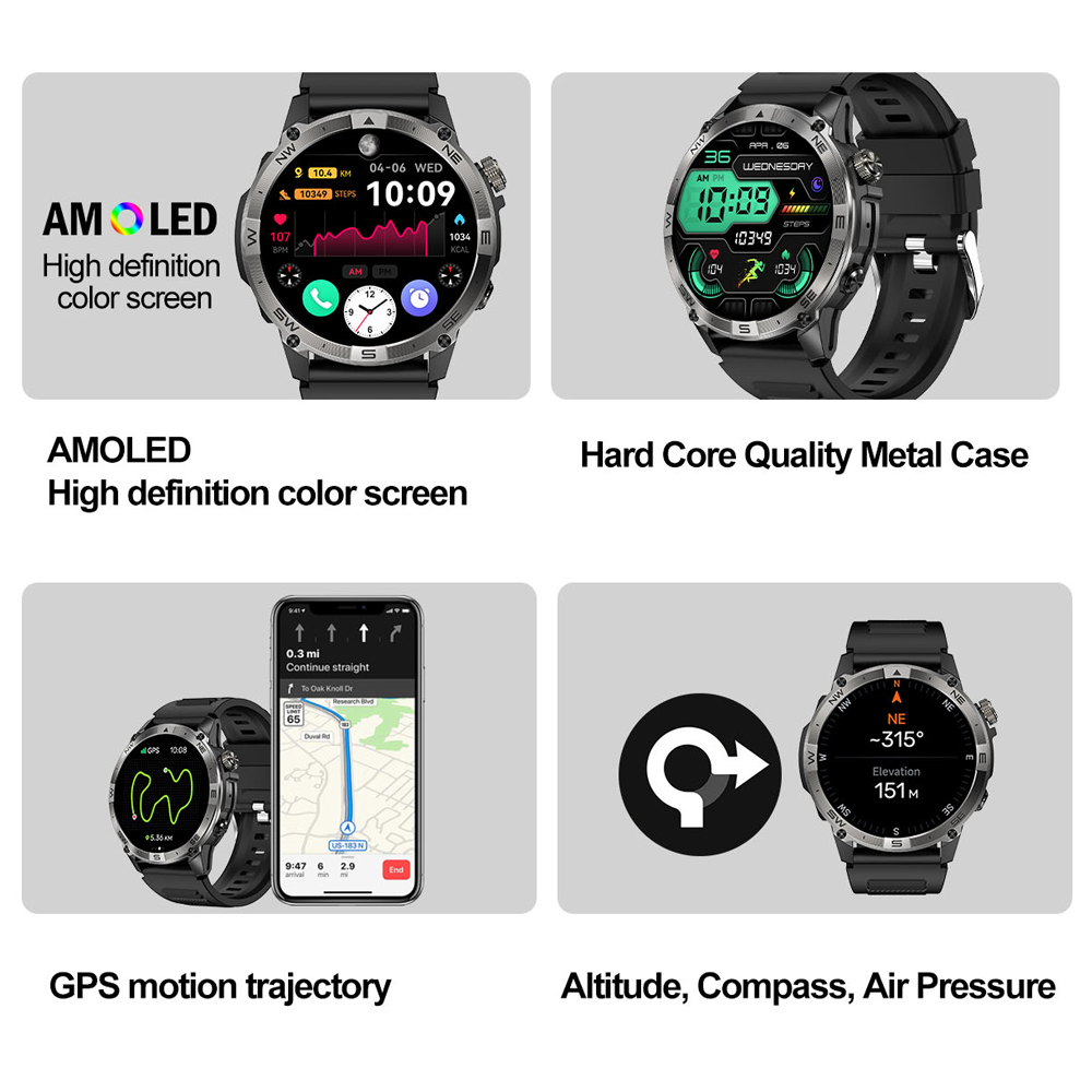 NORTH EDGE GPS Sports Smart Wa - Altimeter Compass Watch review and price