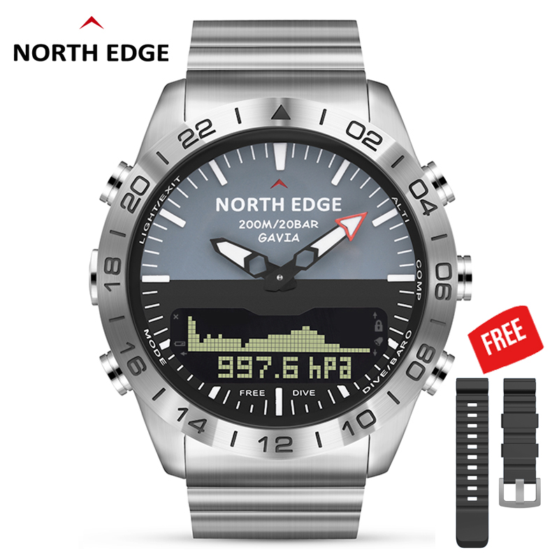 NORTH EDGE GAVIA2 Men's Dive 5 - Altimeter Compass Watch review and price