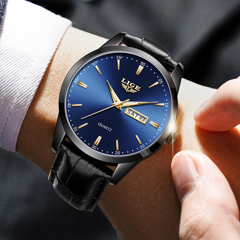 LIGE Man Watch Fashion Leather - Smartwatch Military Watches For Men review and price