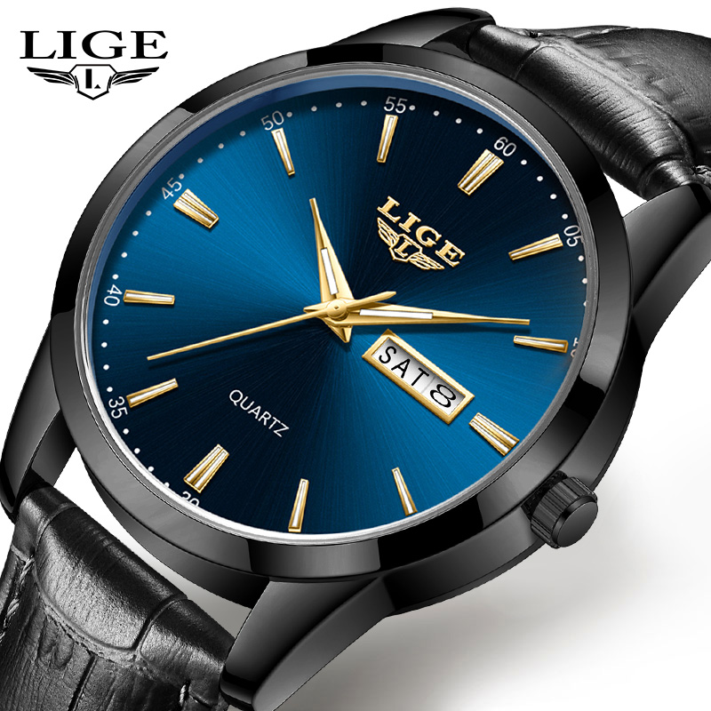 LIGE Man Watch Fashion Leather - Smartwatch Military Watches For Men review and price