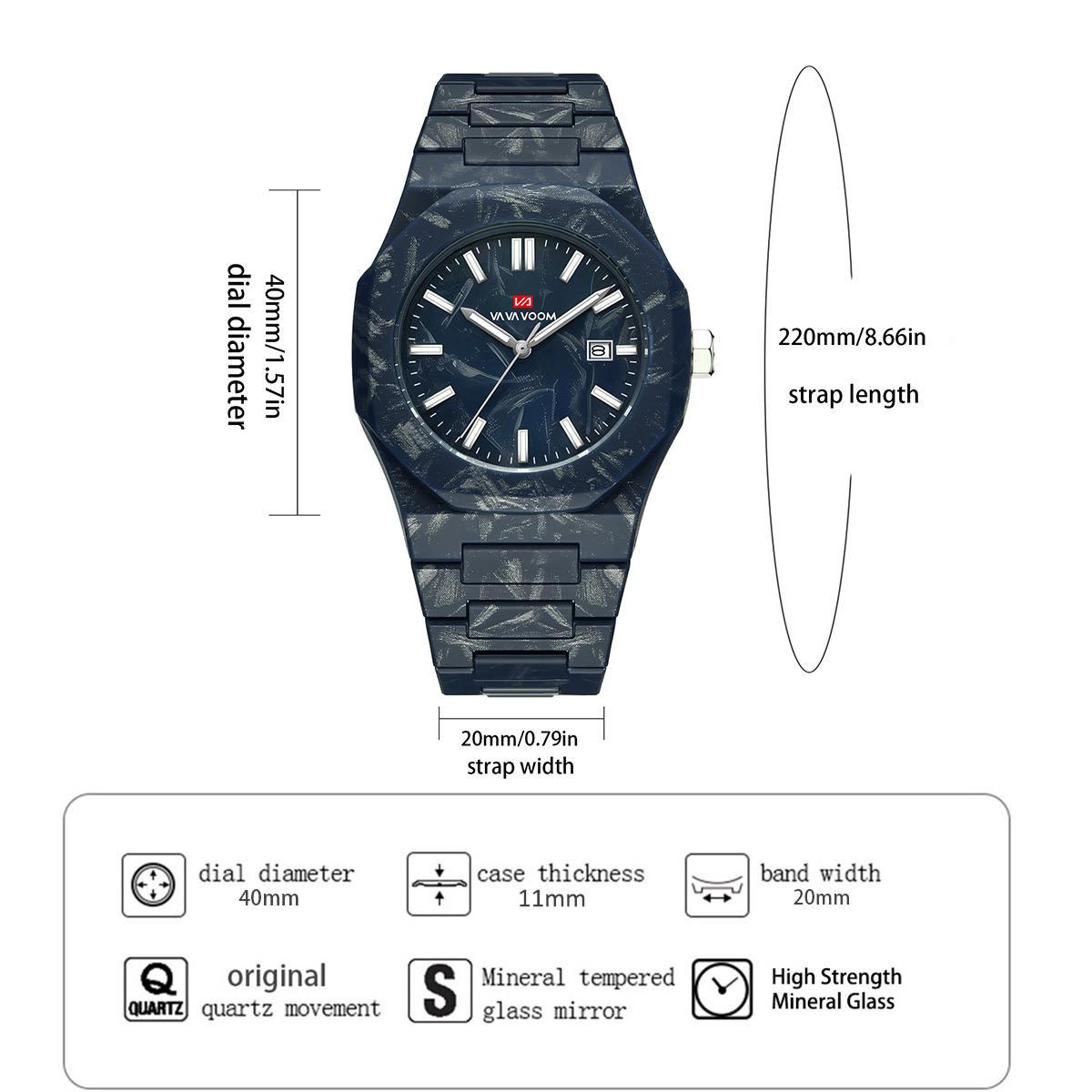 VA VA VOOM Men Watches Quartz  - Smartwatch Military Watches For Men review and price