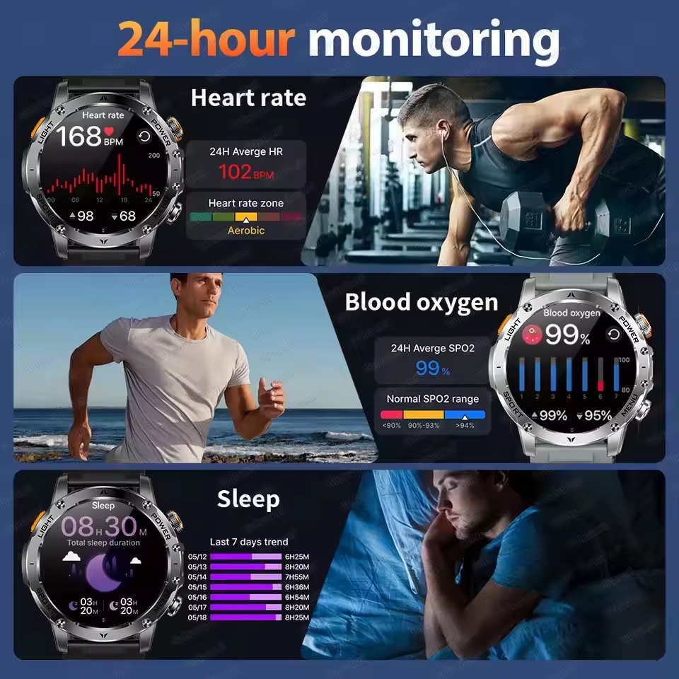 2025New Outdoor Military 1000m - Smartwatch Military Watches For Men review and price